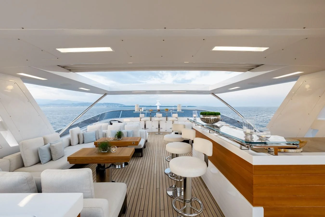 a room with a table and chairs aboard CALYPSO Yacht for Charter