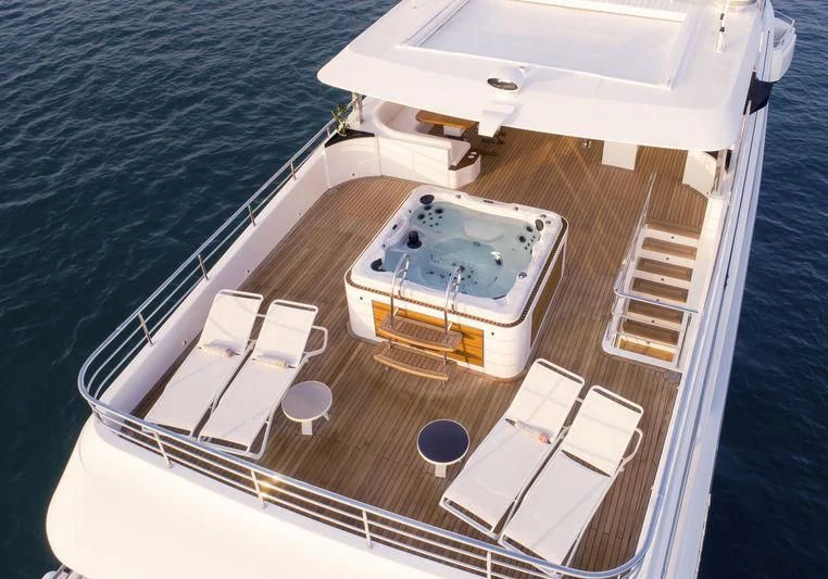 a boat on the water aboard C'EST LA VIE Yacht for Sale