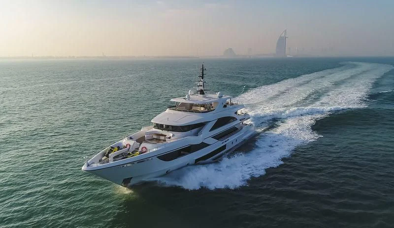a boat on the water aboard C'EST LA VIE Yacht for Sale
