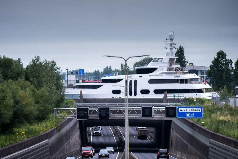 a large white ship aboard ACTA Yacht for Charter
