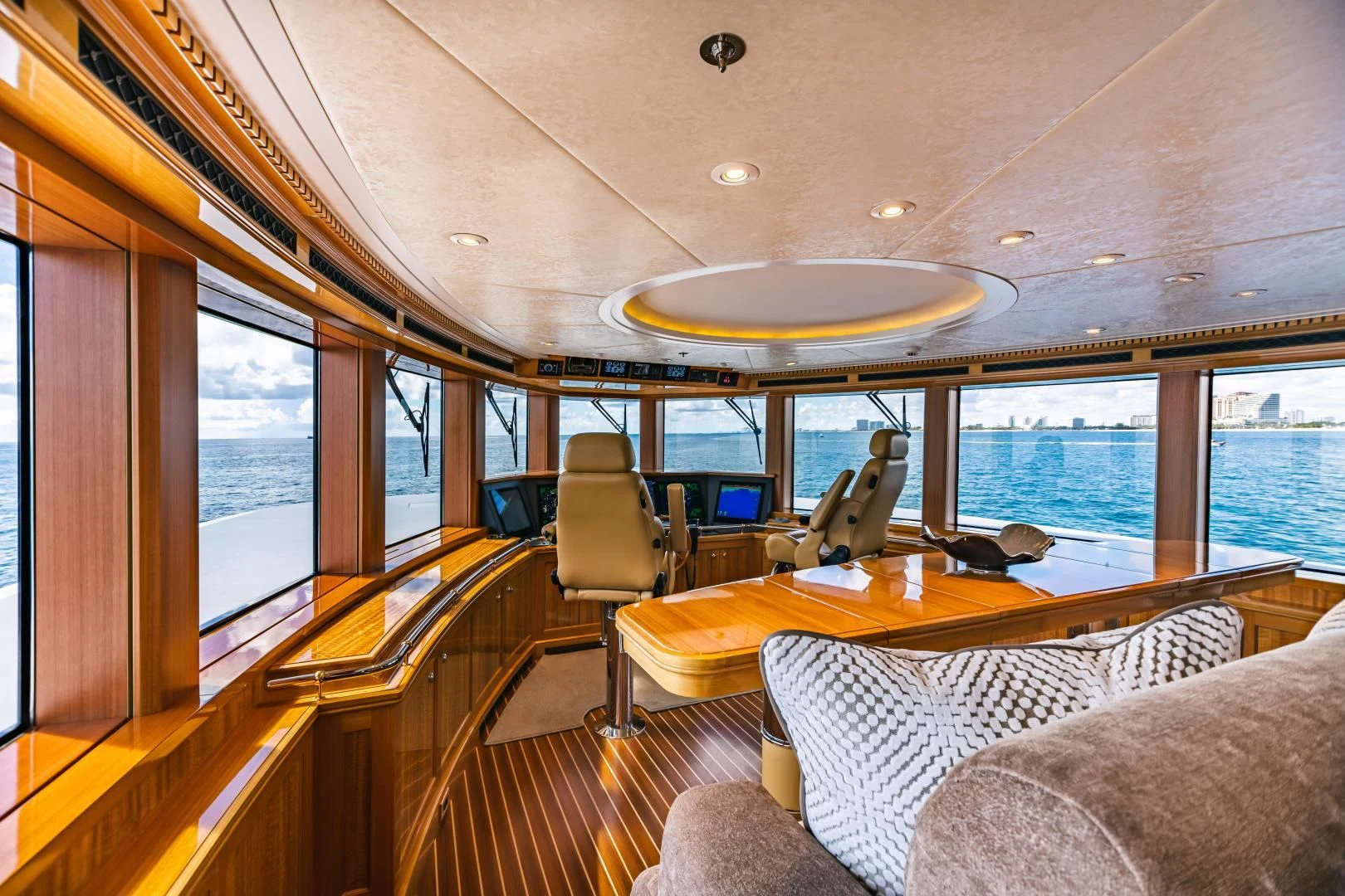 inside of a bus aboard ACTA Yacht for Charter