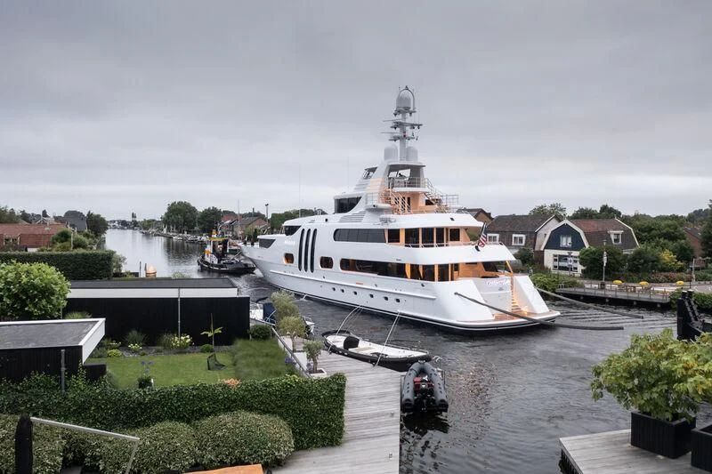 a boat docked at a pier aboard ACTA Yacht for Charter