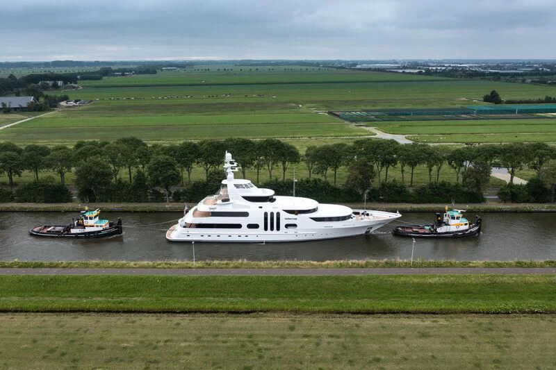 a couple of boats on a river aboard ACTA Yacht for Charter