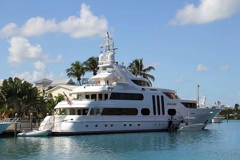a white yacht in the water aboard ACTA Yacht for Charter