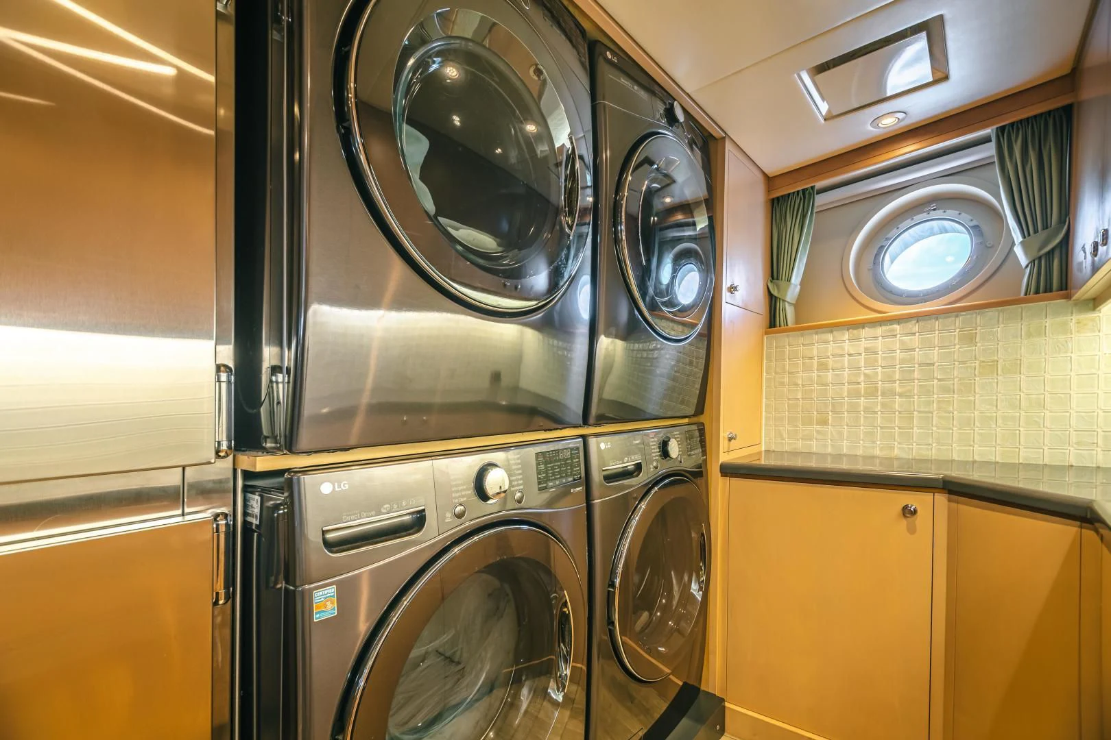 a large industrial machine aboard ACTA Yacht for Charter