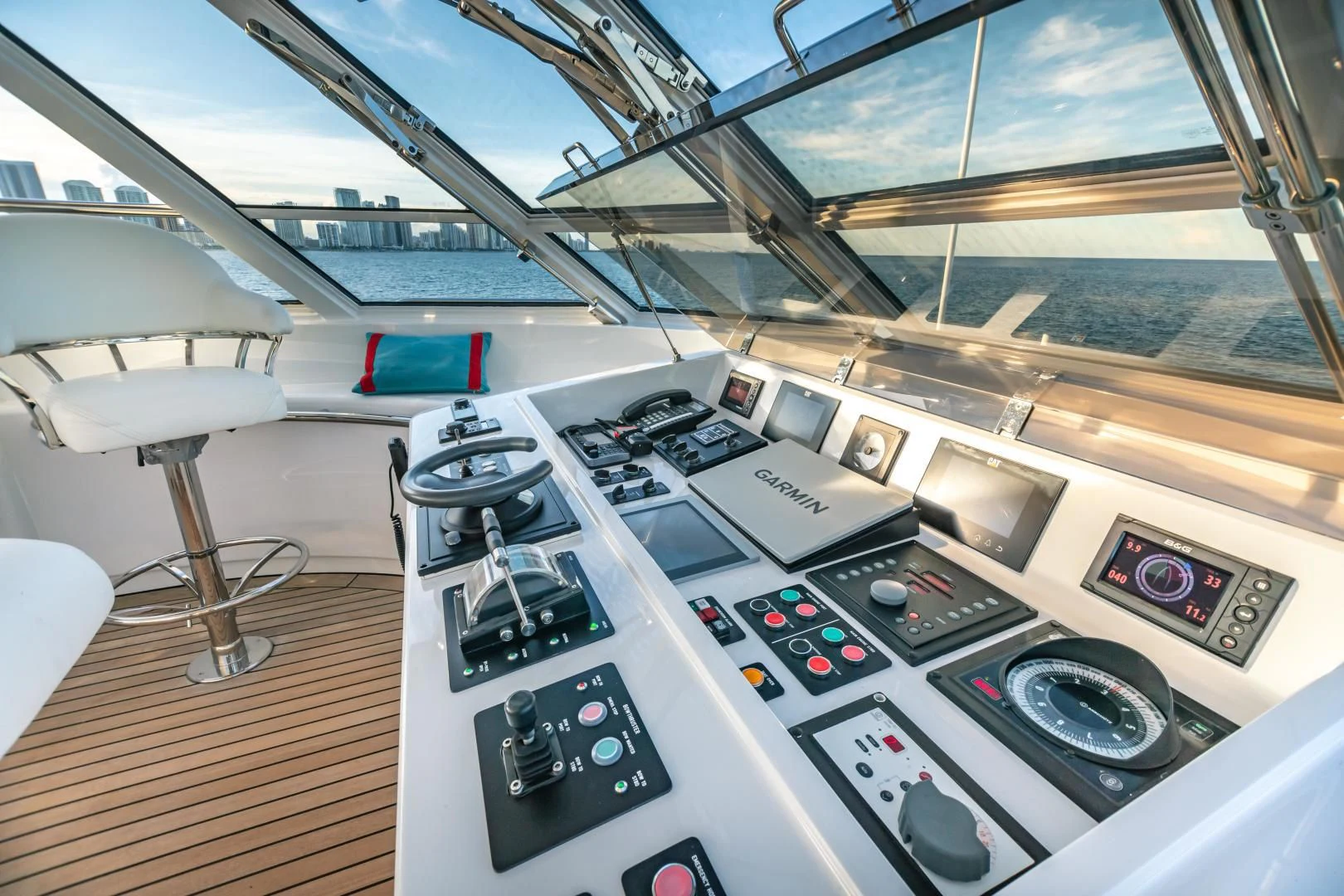 inside of a space ship aboard ACTA Yacht for Charter