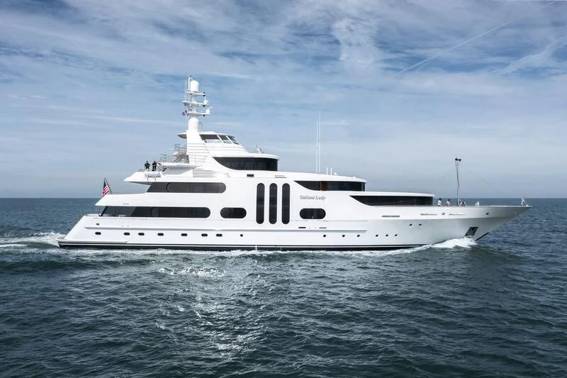 a white yacht in the water aboard ACTA Yacht for Charter