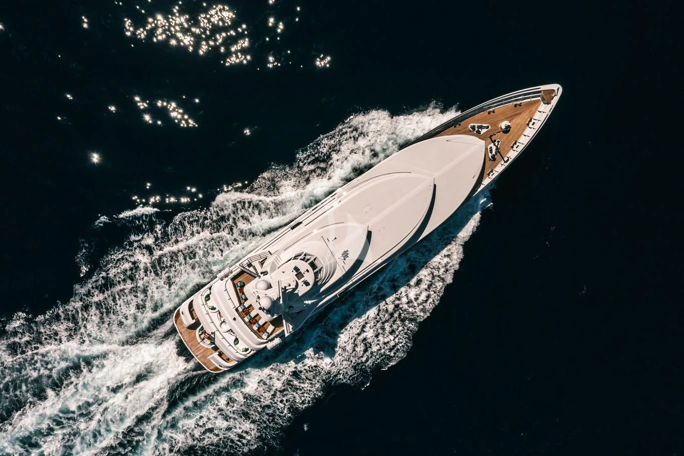 a satellite image of a planet aboard ACTA Yacht for Charter