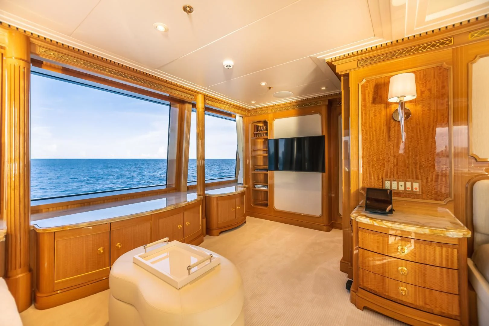 a room with a view of the ocean aboard ACTA Yacht for Charter