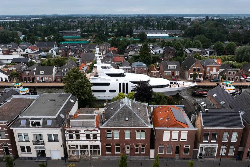 a group of houses in a city aboard ACTA Yacht for Charter