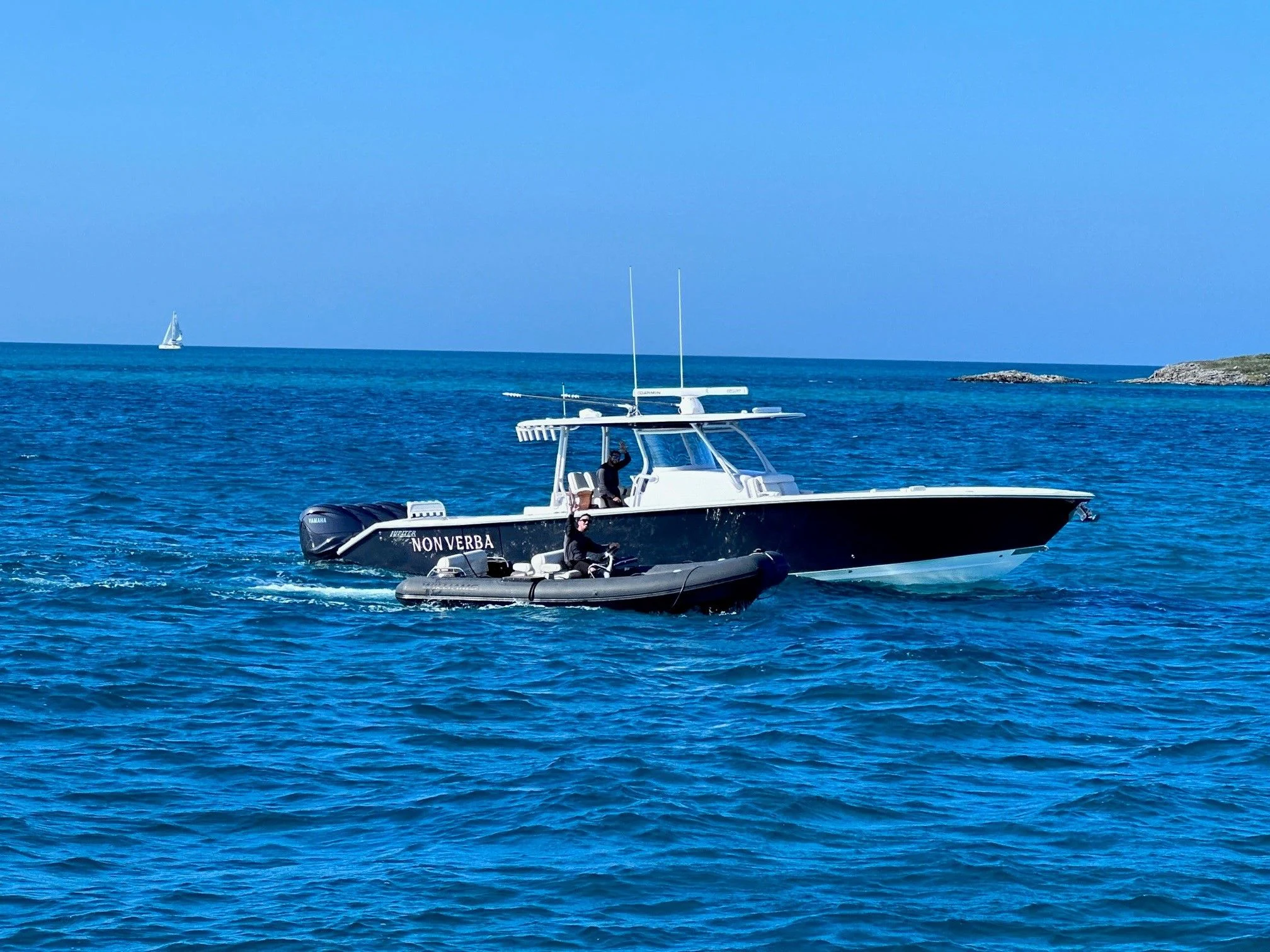 a boat in the water aboard ACTA Yacht for Charter