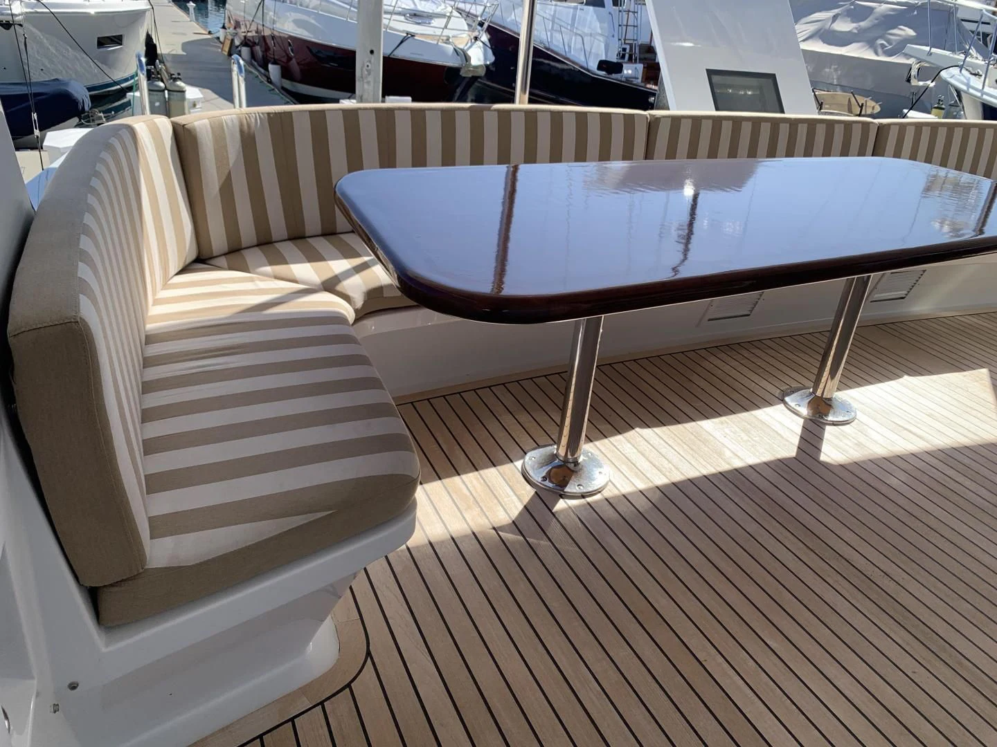 a pool table on a deck aboard WHISKEY DAWN Yacht for Sale