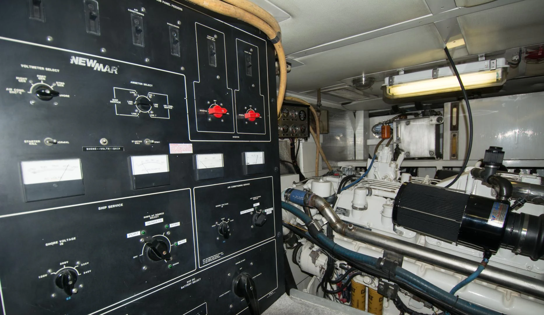 a black machine with wires aboard WHISKEY DAWN Yacht for Sale