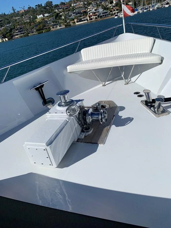 a model of a space ship aboard WHISKEY DAWN Yacht for Sale