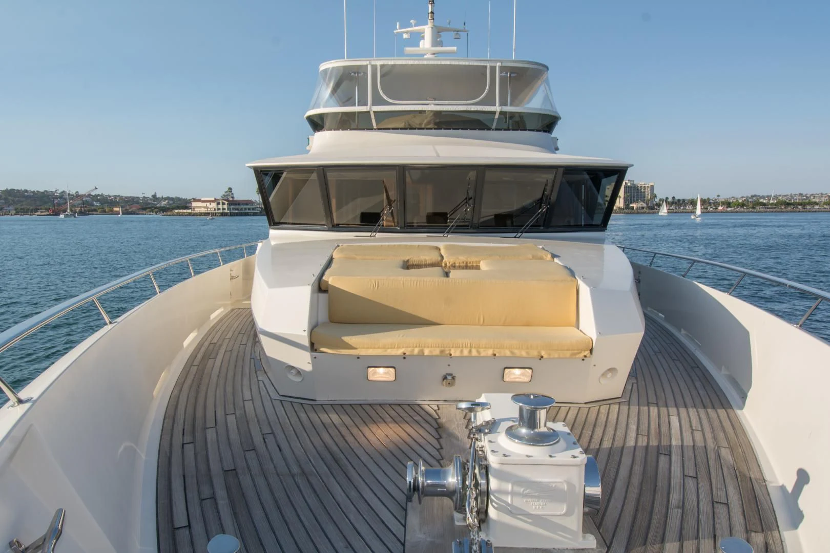 a boat on a water body aboard WHISKEY DAWN Yacht for Sale