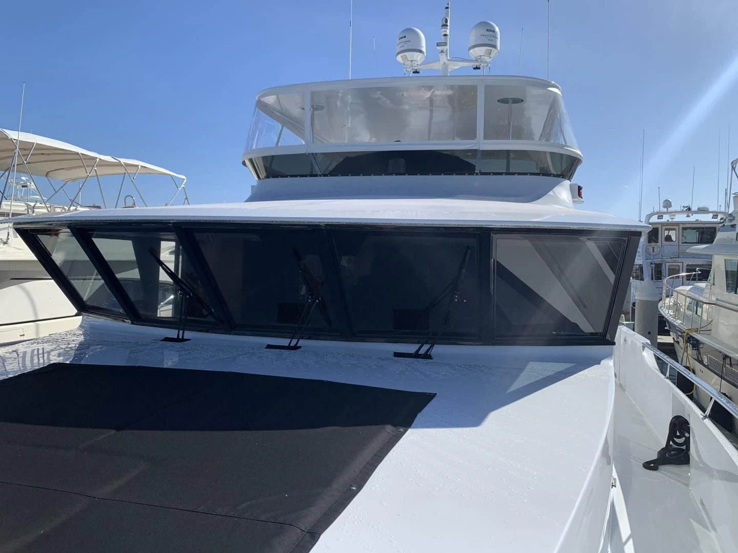 a yacht docked at a pier aboard WHISKEY DAWN Yacht for Sale