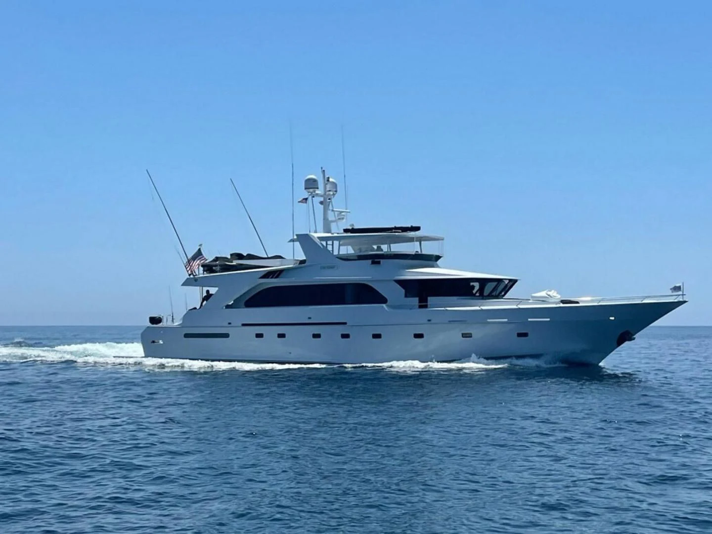 a boat on the water aboard WHISKEY DAWN Yacht for Sale