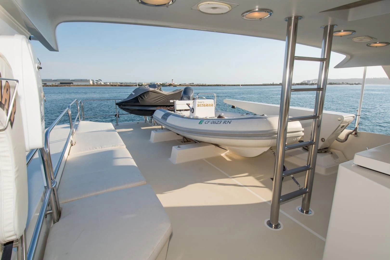 a boat on a boat aboard WHISKEY DAWN Yacht for Sale