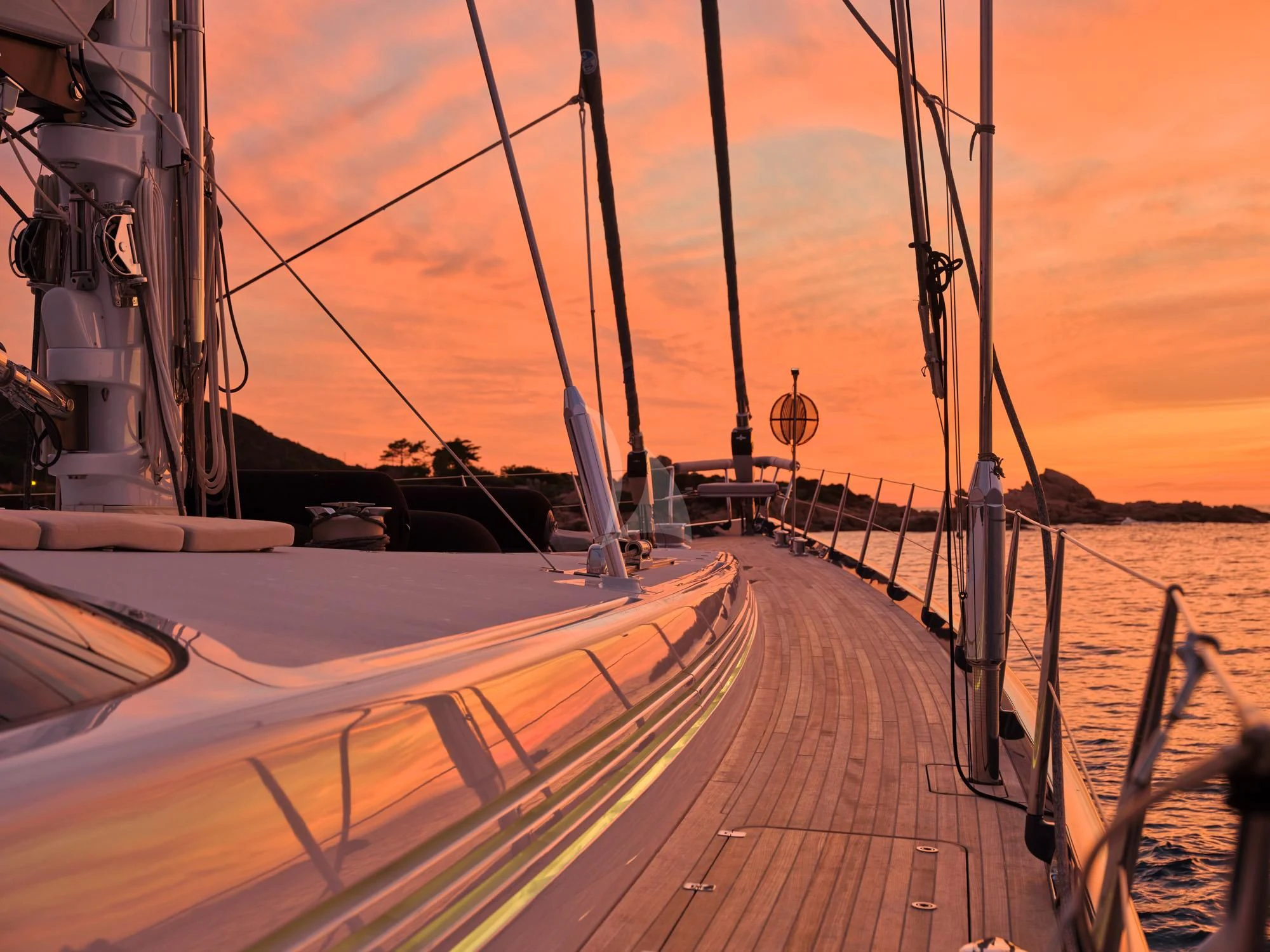 a boat on the water aboard GUILLEMOT Yacht for Sale