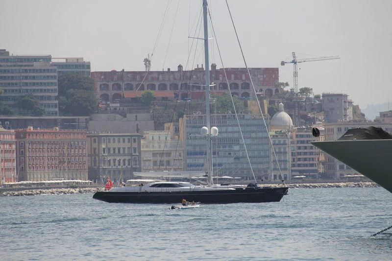a boat sailing on the water aboard GUILLEMOT Yacht for Sale