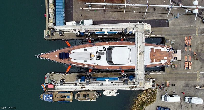 a boat on the water aboard GUILLEMOT Yacht for Sale