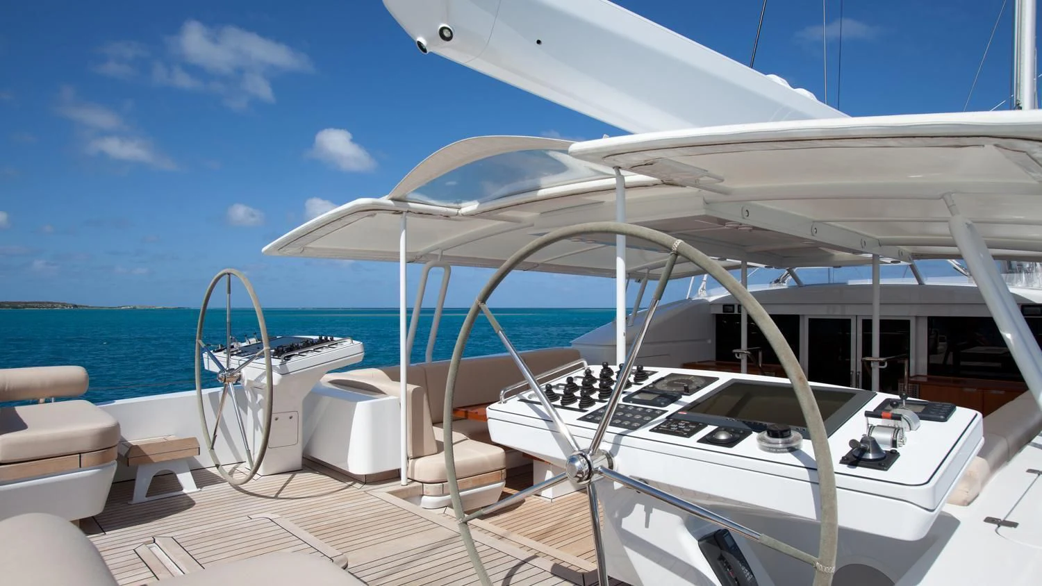 a boat on a deck aboard GUILLEMOT Yacht for Sale