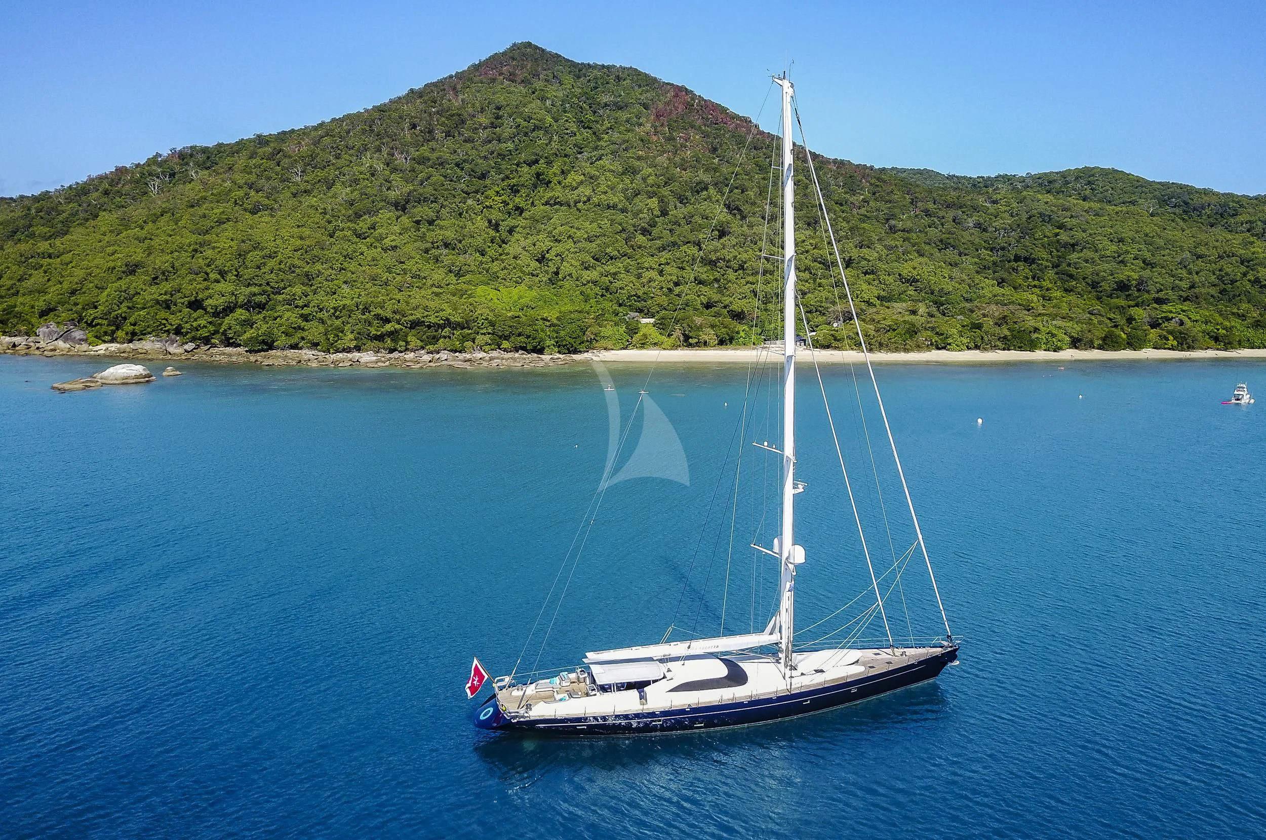 a sailboat on the water aboard GUILLEMOT Yacht for Sale