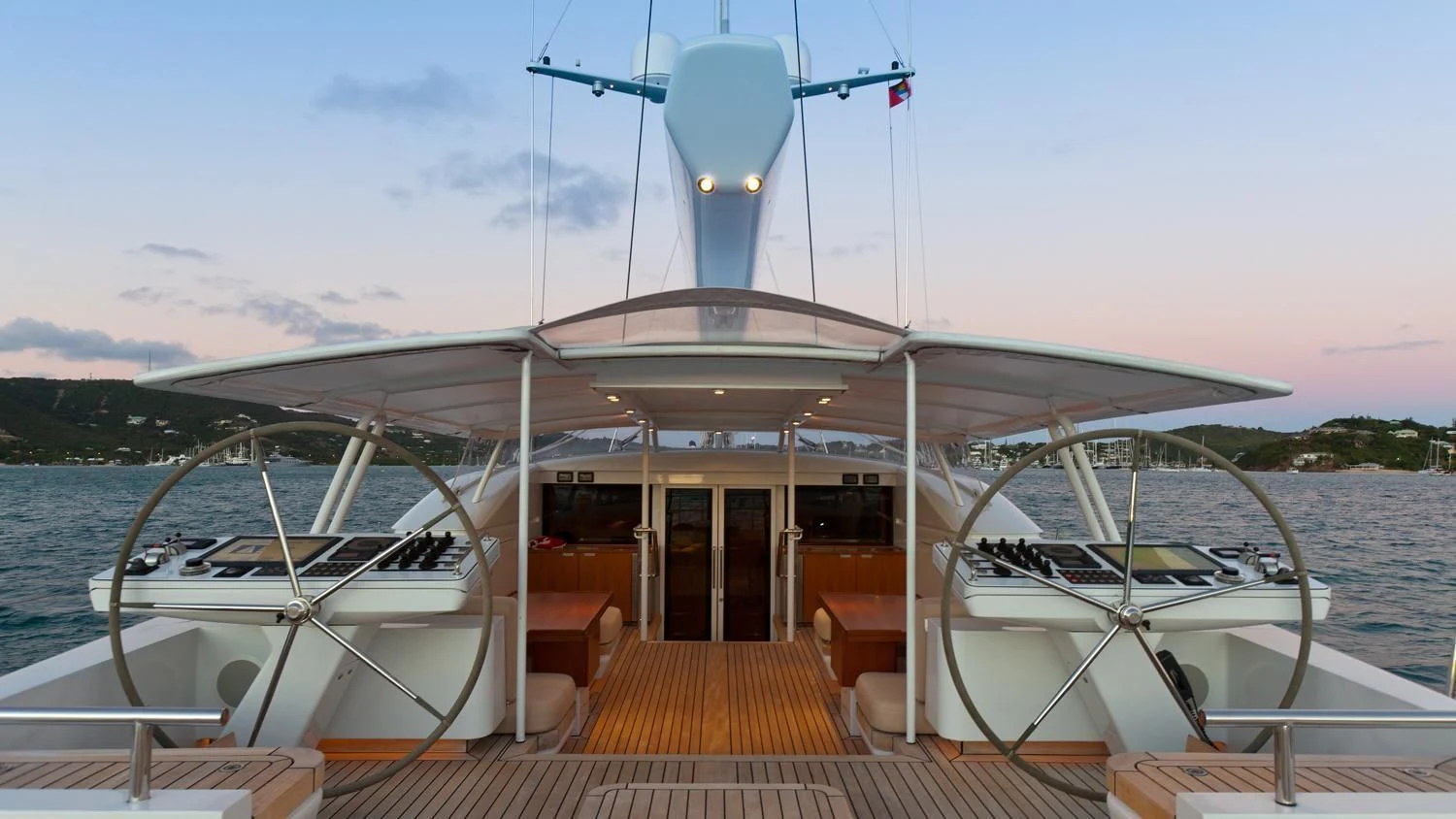 a boat docked at a pier aboard GUILLEMOT Yacht for Sale