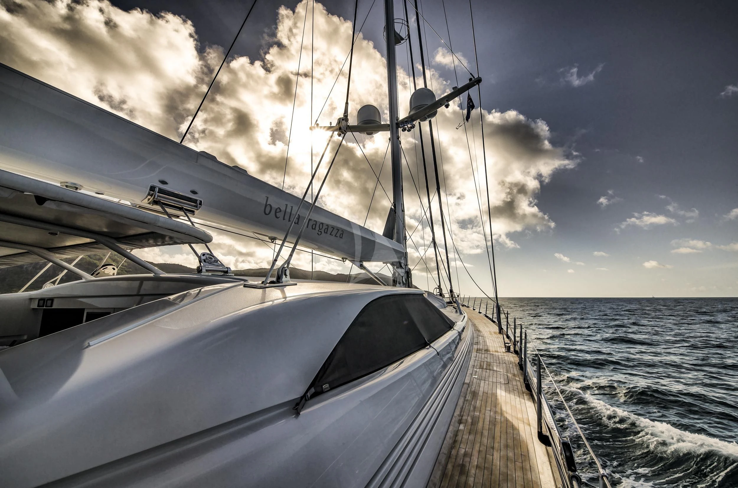 a boat on the water aboard GUILLEMOT Yacht for Sale