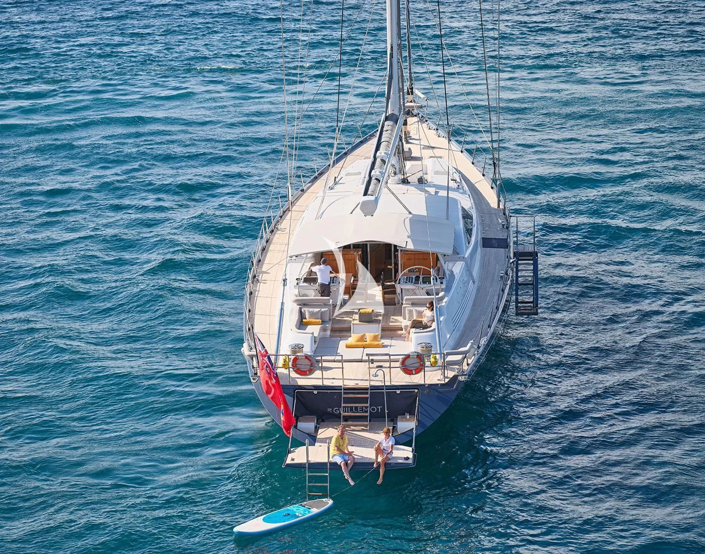 a boat in the water aboard GUILLEMOT Yacht for Sale