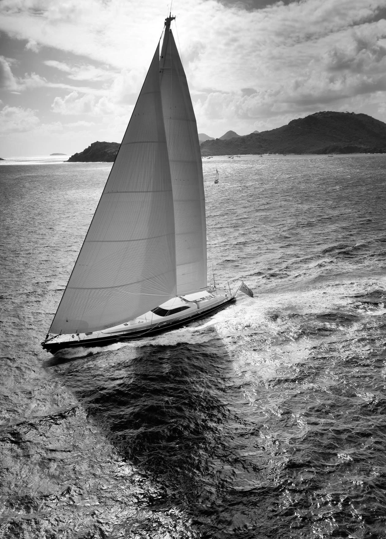 a sailboat on the water aboard GUILLEMOT Yacht for Sale