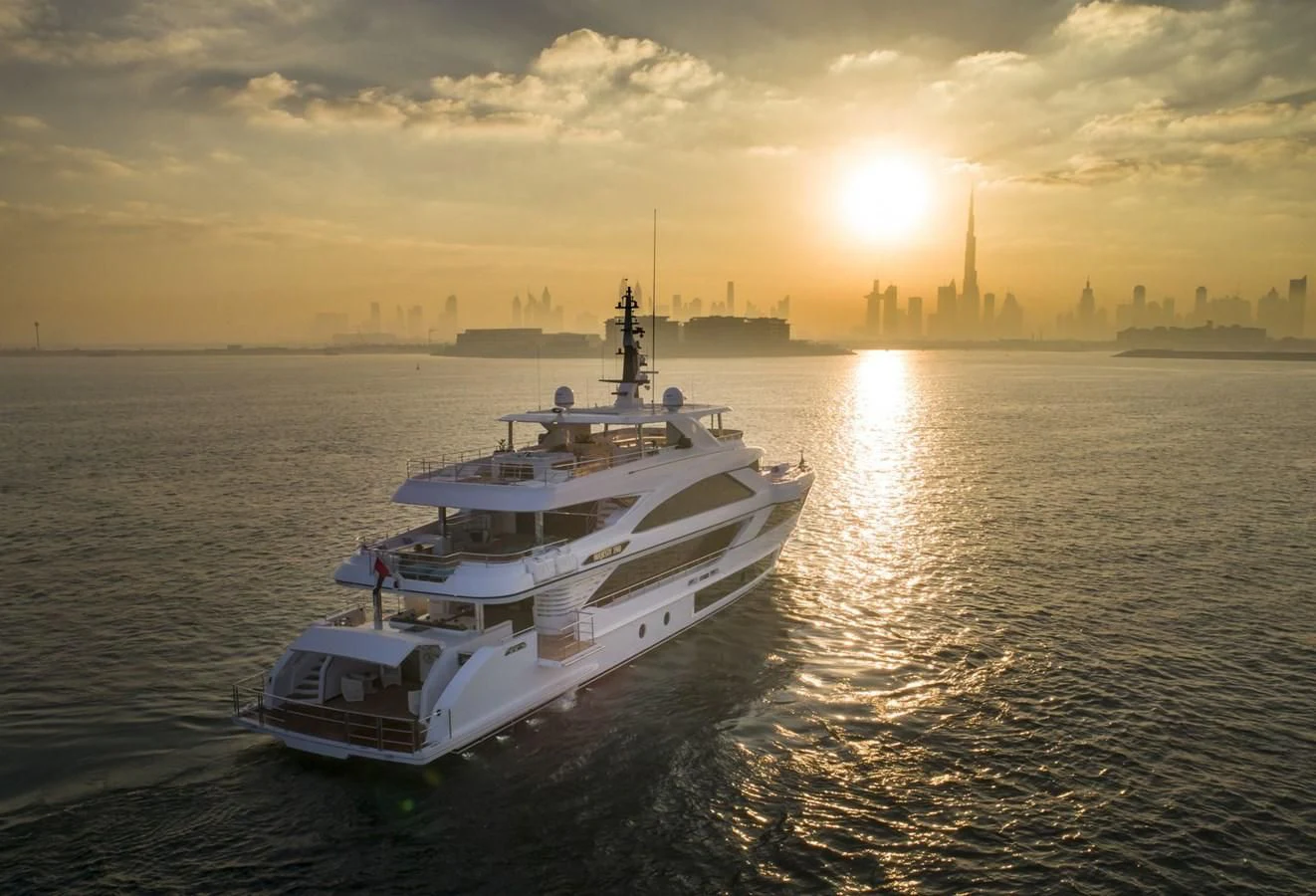 a boat on the water aboard MAJESTY 155 Yacht for Sale