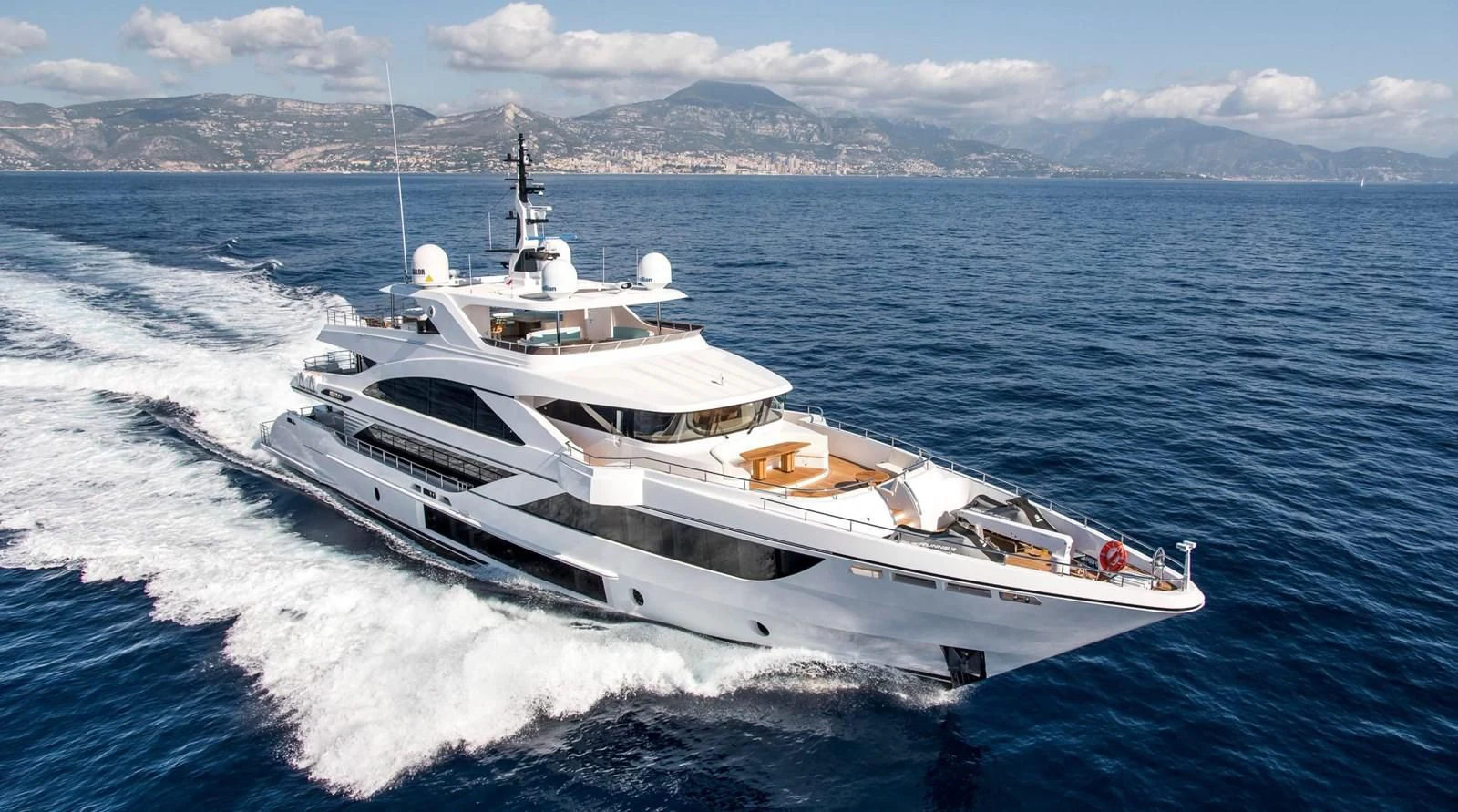 a boat on the water aboard MAJESTY 155 Yacht for Sale