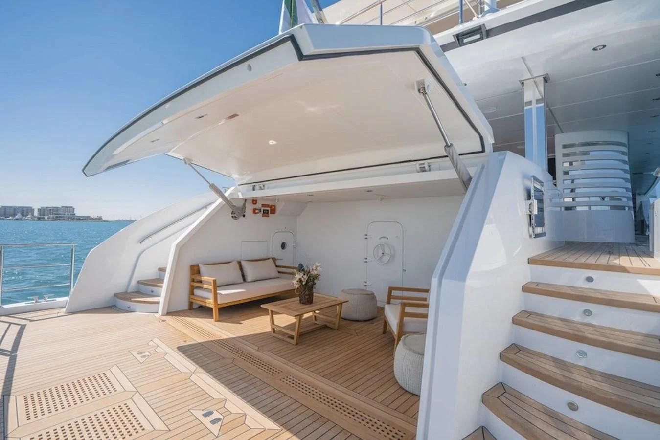 a boat on a boat aboard MAJESTY 155 Yacht for Sale