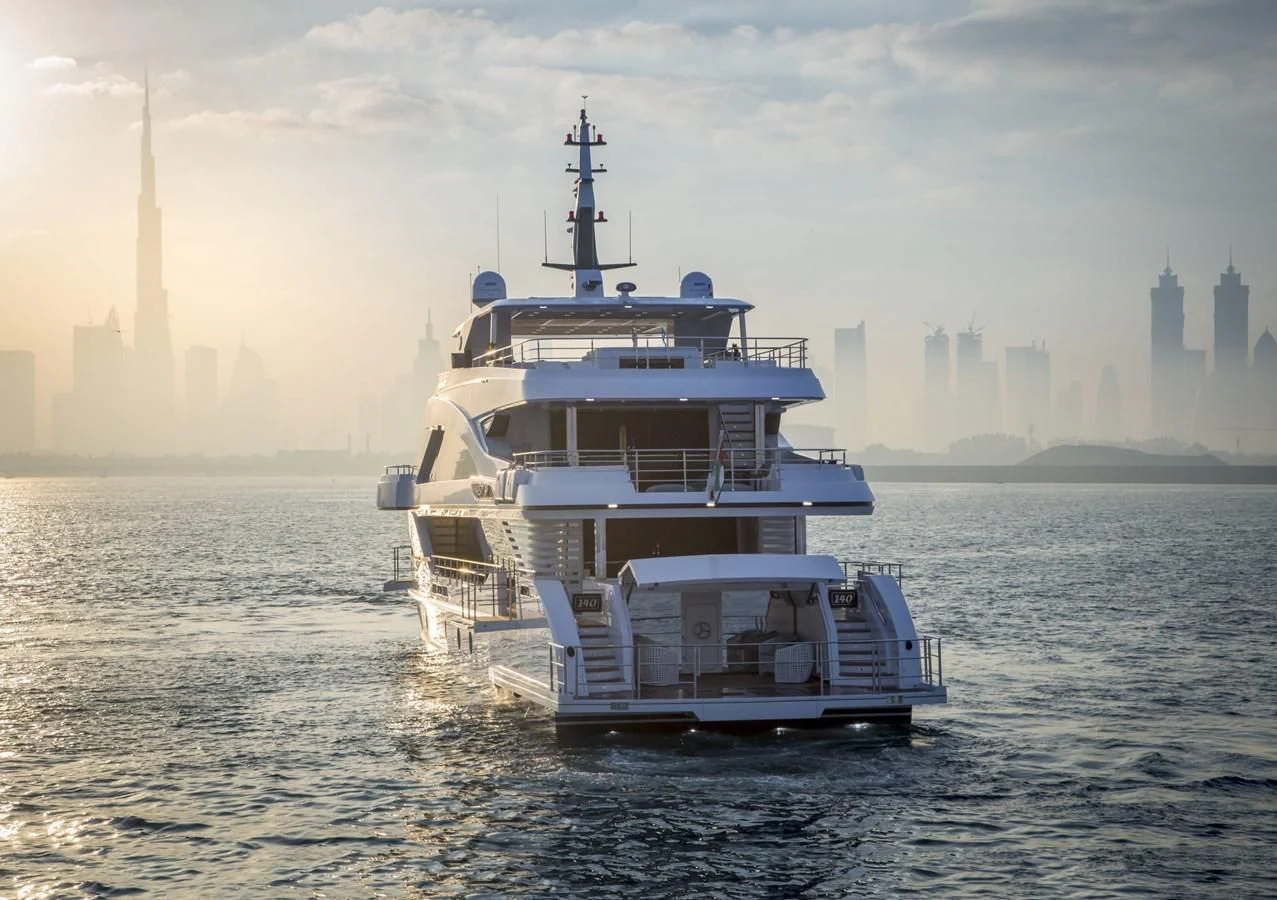 a boat in the water aboard MAJESTY 155 Yacht for Sale