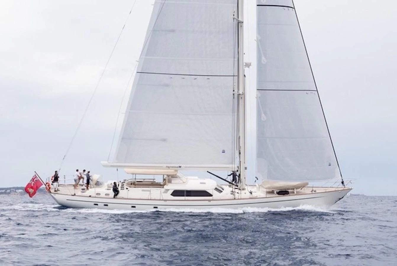 a sailboat on the water aboard WAVELENGTH Yacht for Sale