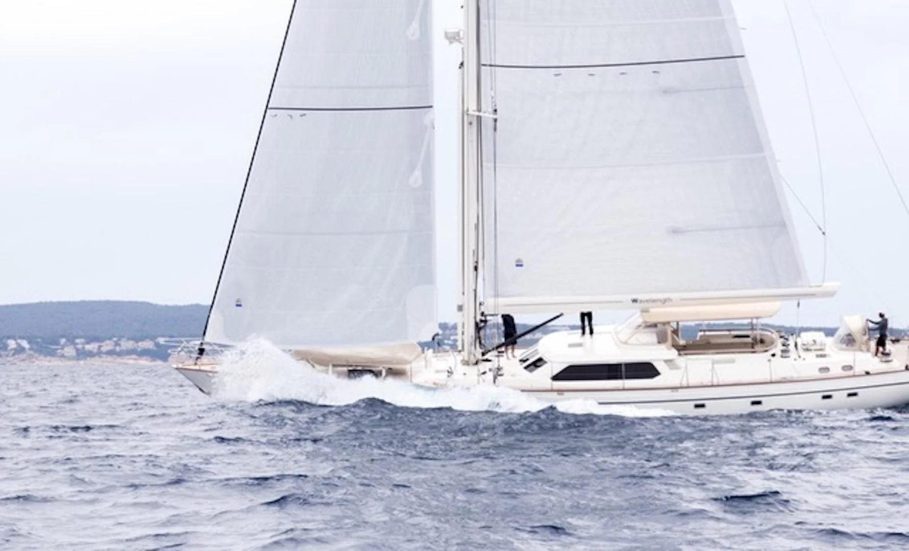 a sailboat on the water aboard WAVELENGTH Yacht for Sale