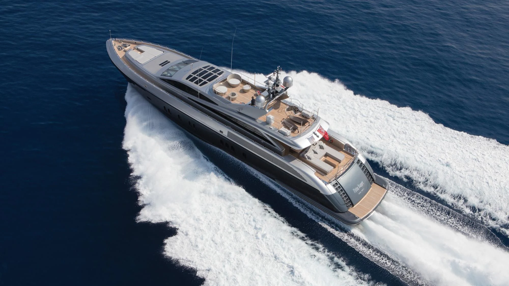 a ship on the water aboard FLYING DAGGER Yacht for Sale