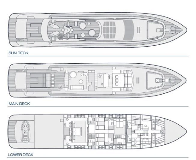 diagram aboard FLYING DAGGER Yacht for Sale