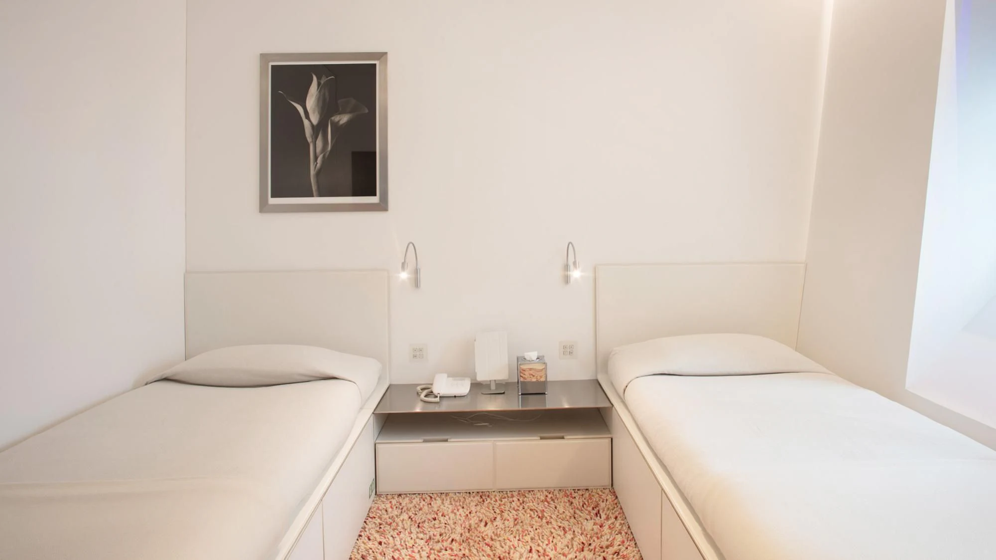 a room with two beds aboard FLYING DAGGER Yacht for Sale