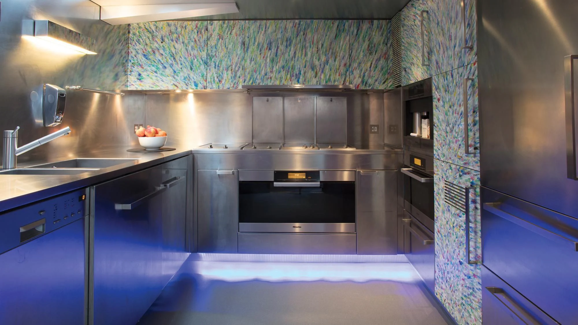 a kitchen with a large oven aboard FLYING DAGGER Yacht for Sale