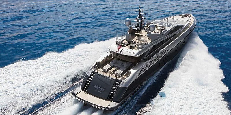 a ship in the water aboard FLYING DAGGER Yacht for Sale