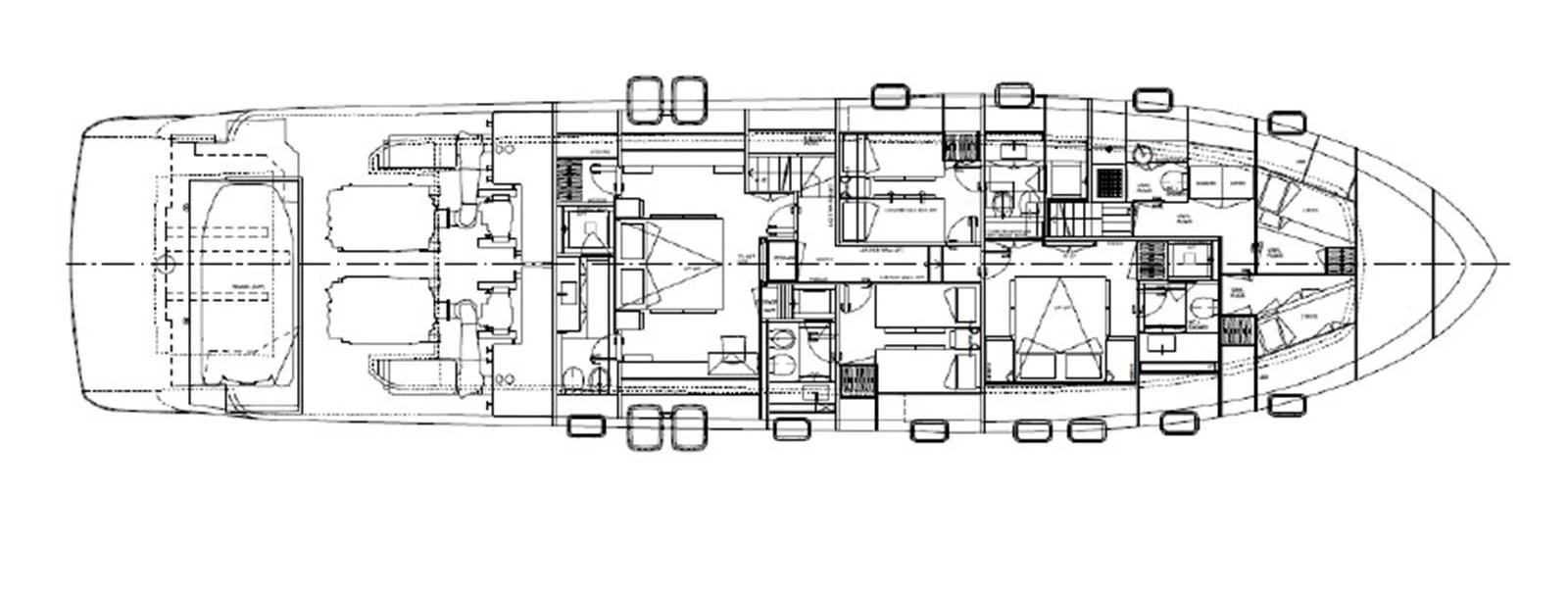 diagram, engineering drawing aboard Y2 Yacht for Sale
