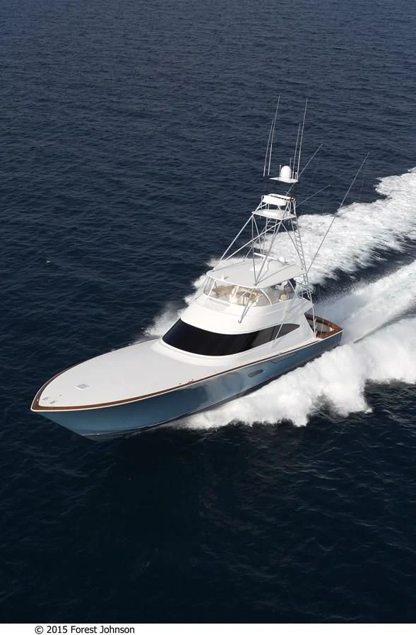 a boat on the water aboard 80'VIKING 2018 Yacht for Sale