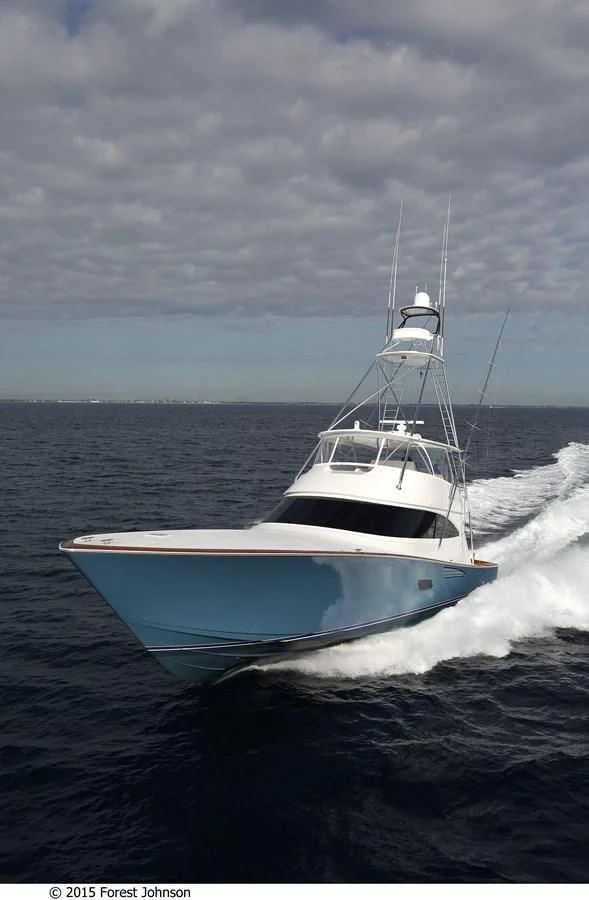 a boat on the water aboard 80'VIKING 2018 Yacht for Sale