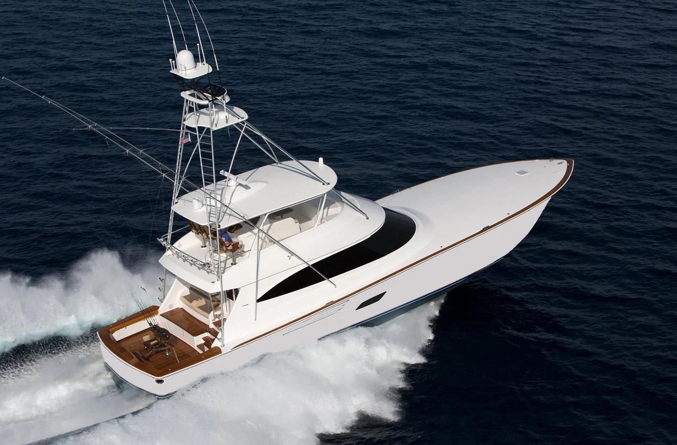 a boat on the water aboard 80'VIKING 2018 Yacht for Sale