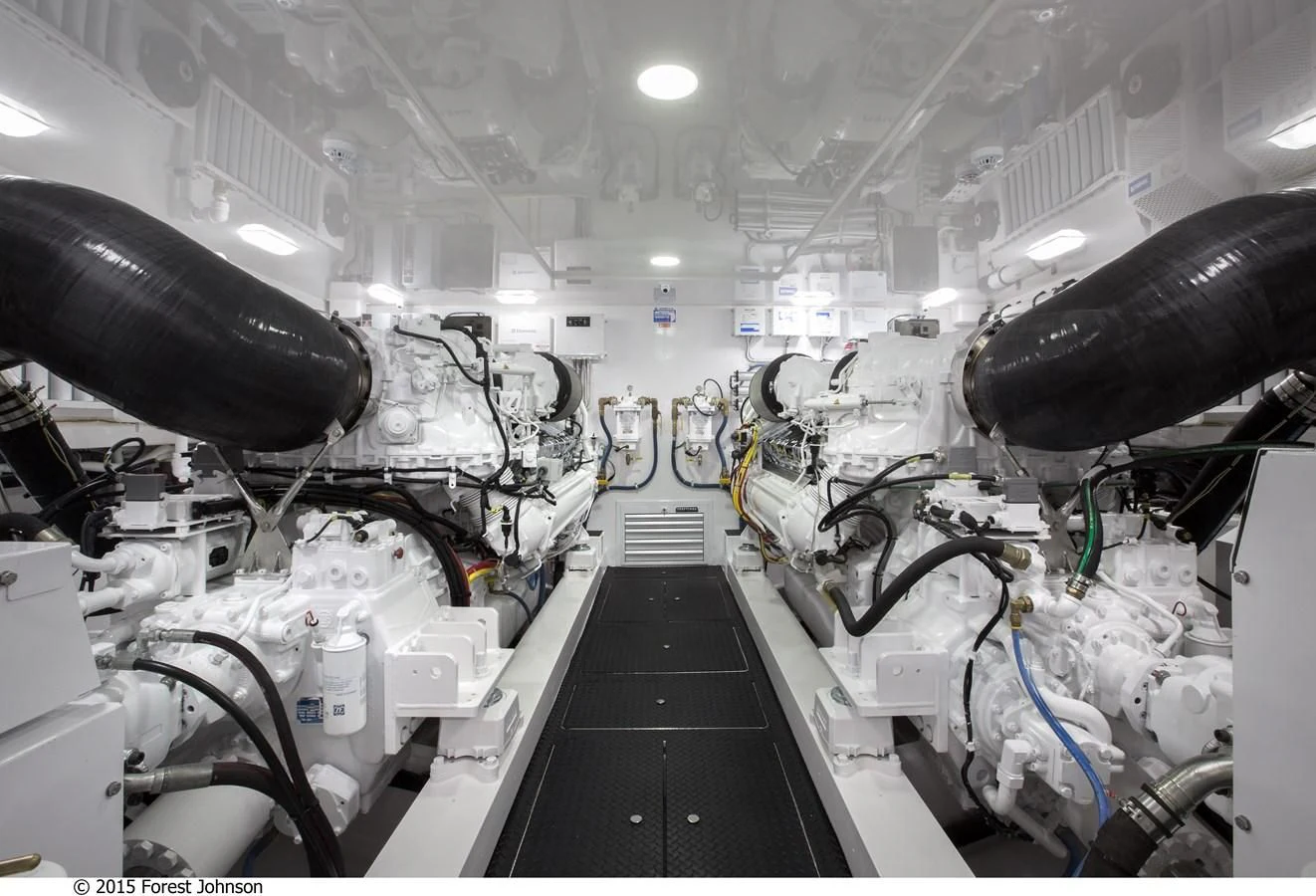 a large machine in a factory aboard 80'VIKING 2018 Yacht for Sale