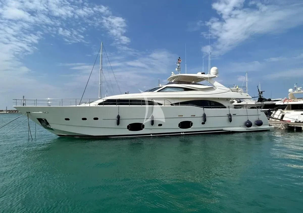 a white yacht in the water aboard WATCH ME Yacht for Charter