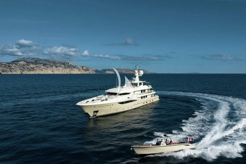 a boat on the water aboard GRACE (YET) Yacht for Sale