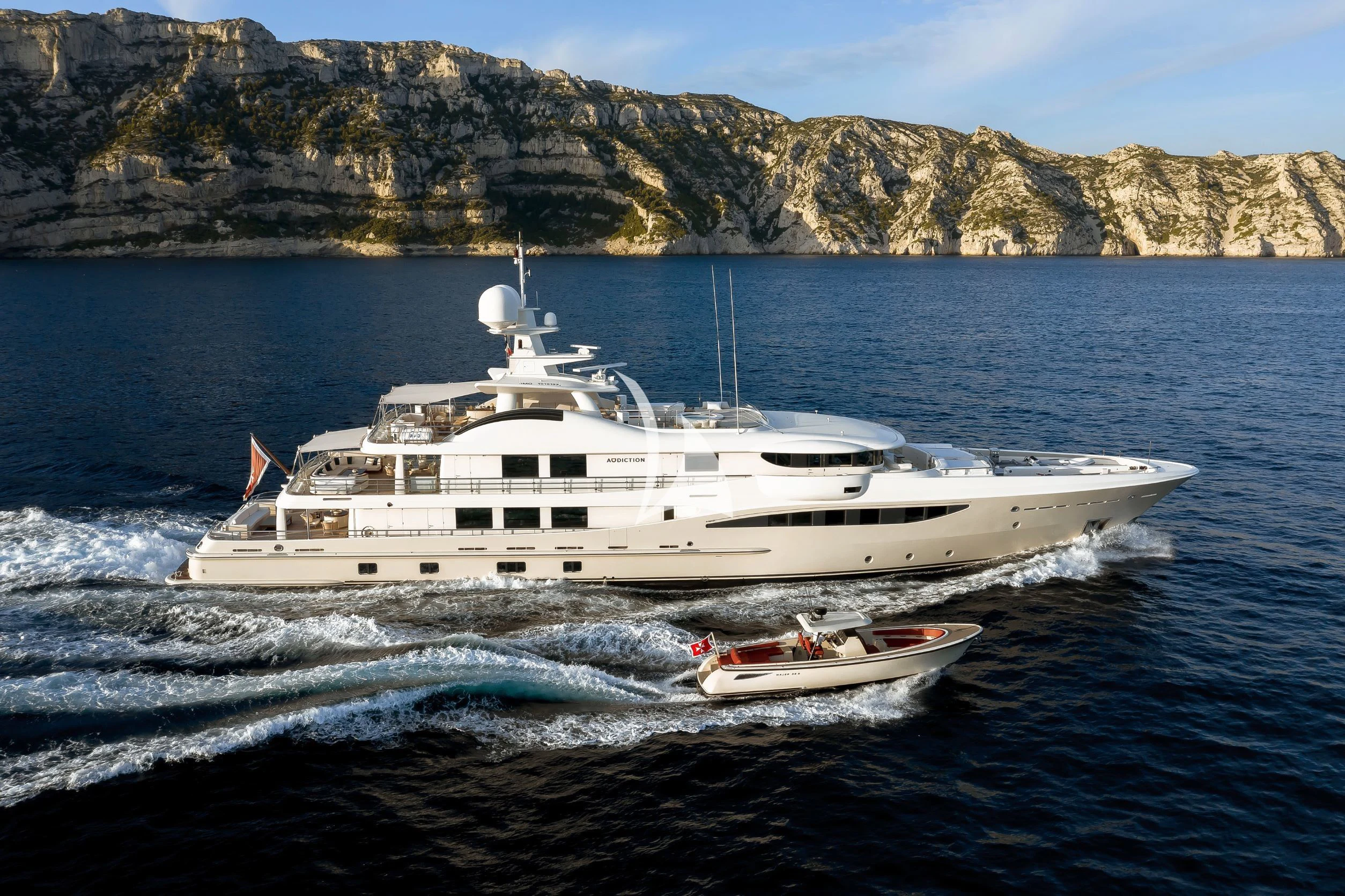 a boat on the water aboard GRACE (YET) Yacht for Sale